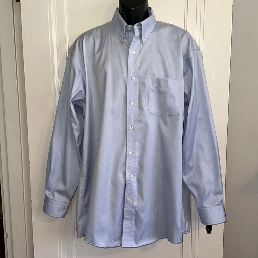 Kinkade’s Fine Clothing light blue cotton wrinkle free  dress‎ shirt